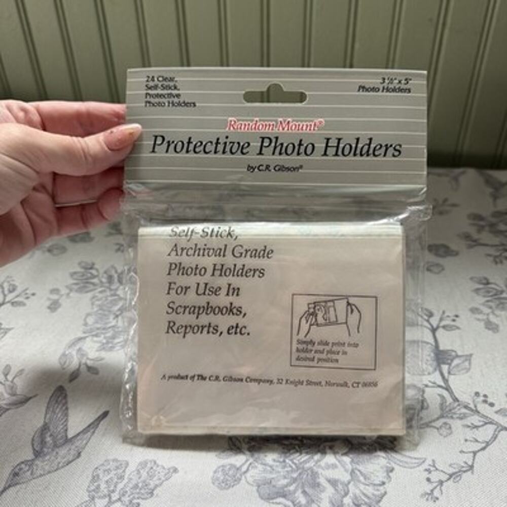Vtg Set 24 Gibson Photo Mounting Sleeves 3.5x5” Self Stick Brand New